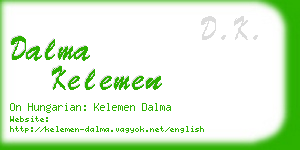 dalma kelemen business card